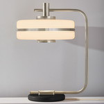 Masina Table Lamp - Satin Nickel / Black
