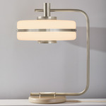 Masina Table Lamp - Satin Nickel / Satin Dove