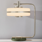 Masina Table Lamp - Satin Nickel / Satin Olive