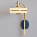 Masina Wall Sconce - Brushed Brass / Textured Blue