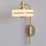 Masina Wall Sconce - Brushed Brass / Satin Dove