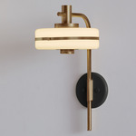 Masina Wall Sconce - Antique Brass / Black