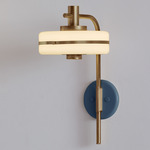 Masina Wall Sconce - Antique Brass / Textured Blue