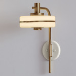 Masina Wall Sconce - Antique Brass / Textured Cream