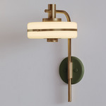 Masina Wall Sconce - Antique Brass / Satin Olive
