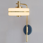 Masina Wall Sconce - Brushed Brass / Textured Blue