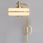 Masina Wall Sconce - Brushed Brass / Textured Cream