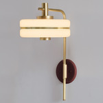 Masina Wall Sconce - Brushed Brass / Oxblood