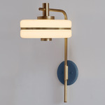 Masina Wall Sconce - Antique Brass / Textured Blue