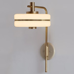 Masina Wall Sconce - Antique Brass / Satin Dove