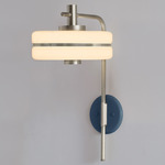 Masina Wall Sconce - Satin Nickel / Textured Blue