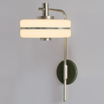 Masina Wall Sconce - Satin Nickel / Satin Olive