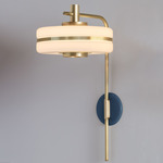 Masina Wall Sconce - Brushed Brass / Textured Blue