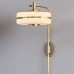 Masina Wall Sconce - Brushed Brass / Satin Dove
