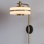 Masina Wall Sconce - Antique Brass / Black