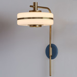 Masina Wall Sconce - Antique Brass / Textured Blue