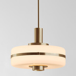 Masina Pendant - Antique Brass / Opal