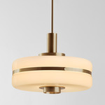 Masina Pendant - Antique Brass / Opal