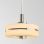 Masina Pendant - Satin Nickel / Opal