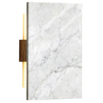 Tersus Marble Wall Sconce - Walnut / Carrara Marble