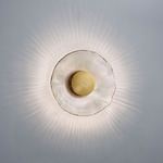 Inviso Wall Sconce - Dark Stained Walnut / Brushed Brass / Brushed Brass