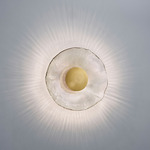 Inviso Wall Sconce - White Washed Oak / Brushed Brass / Brushed Brass