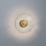 Inviso Wall Sconce - Dark Stained Walnut / Mottled Brass / Mottled Brass