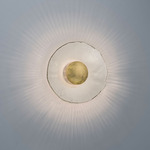 Inviso Wall Sconce - White Washed Oak / Mottled Brass / Mottled Brass