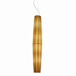 Maxi Pendant - Satin Nickel / Cream Translucent Ribbon