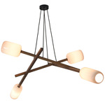 Locus Chandelier - Black / Walnut