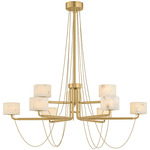 Bunda Chandelier - Vintage Brass / Alabaster