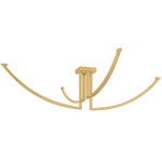 Frankfurt Semi Flush Ceiling Light - Vintage Brass / Piastra