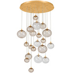Istanbul Chandelier - Vintage Gold Leaf / Clear Optic