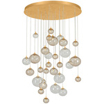 Istanbul Chandelier - Vintage Gold Leaf / Clear Optic