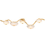 Kune Linear Ceiling Light - Vintage Gold Leaf / Blonchino Piastre