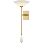 Lausanne Wall Sconce - Vintage Brass / Alabaster
