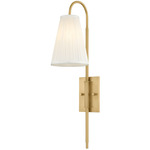 Limoges Wall Sconce - Vintage Brass / Silk