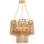 Milos Chandelier - Vintage Gold Leaf / Light Bronze Optic