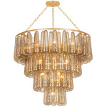 Milos Chandelier - Vintage Gold Leaf / Light Bronze Optic