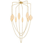 Positano Chandelier - Vintage Brass / Clear Cloud Seeded