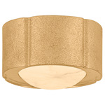 Teka 6 inch Ceiling Light - Vintage Gold Leaf / Alabaster