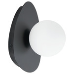 Castrovido Wall Sconce - Matte Black / White