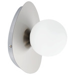 Castrovido Wall Sconce - Brushed Nickel / White
