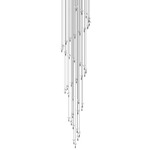 Comareira Cascading Color-Select Pendant - Black Chrome / Clear