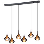 Almoster Linear Pendant - Copper / Frosted