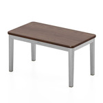 Navy Lounge Side Table - Walnut / Hand Brushed