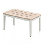 Navy Lounge Outdoor Side Table - Accoya / White Grey