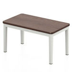 Navy Lounge Side Table - Walnut / White Grey