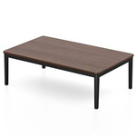 Navy Lounge Rectangle Coffee Table - Black / Walnut