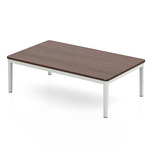 Navy Lounge Rectangle Coffee Table - Walnut / White Grey